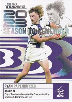2024 NRL Traders Titanium - 2023 Season To Remember #SR24 Ryan Papenhuyzen Front